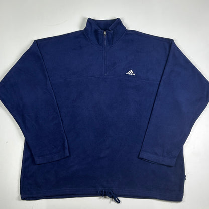 XXL - Vintage 1990's Adidas Fleece Quarterzip
