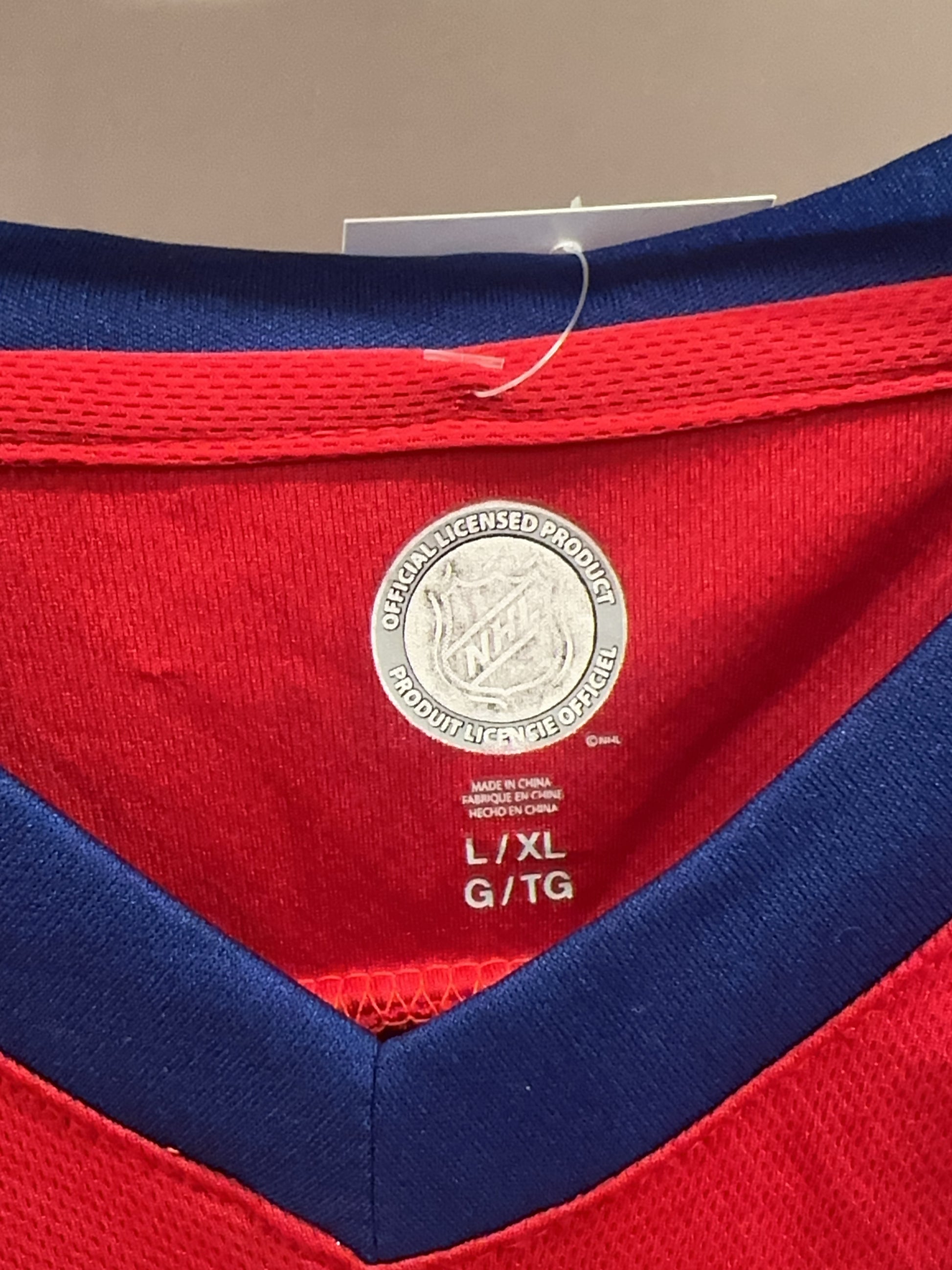 L - Montreal Canadiens Red Hockey Jersey