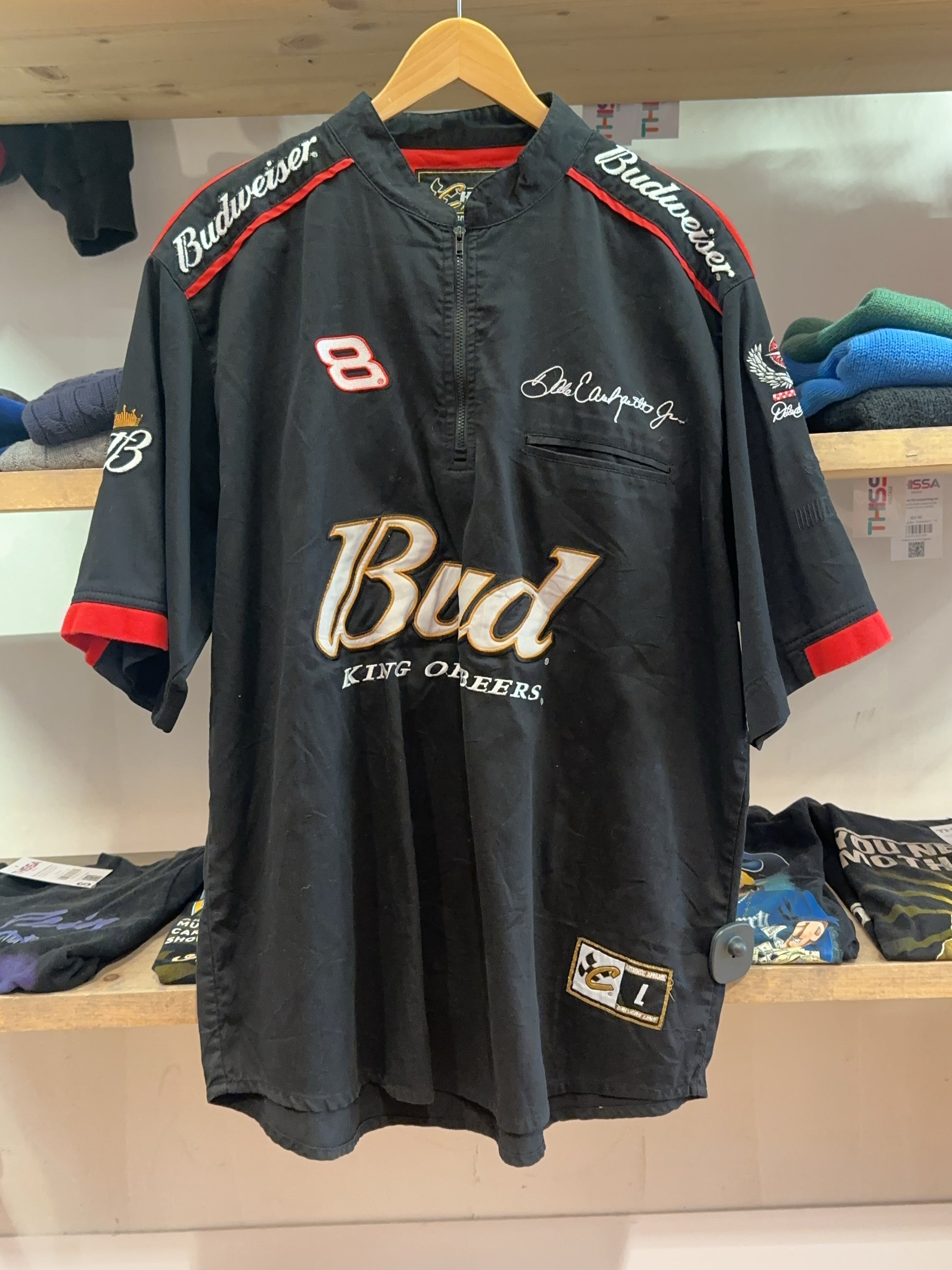 L - Chase Authentics Budweiser Nascar Racing T-shirt