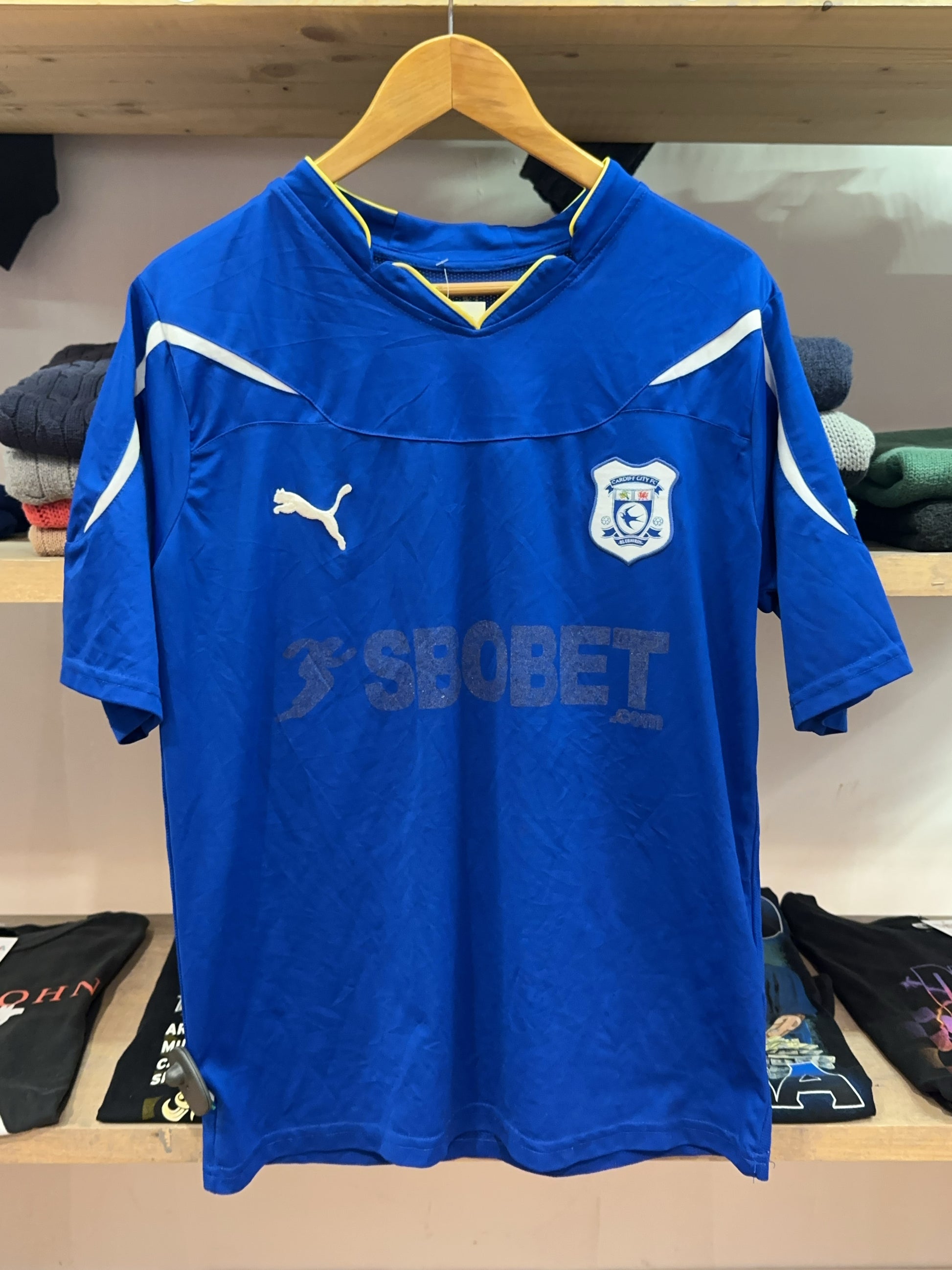 2010-2011 Cardiff City FC Puma Home Football Shirt 12 - L