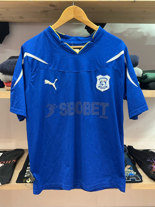 2010-2011 Cardiff City FC Puma Home Football Shirt 12 - L