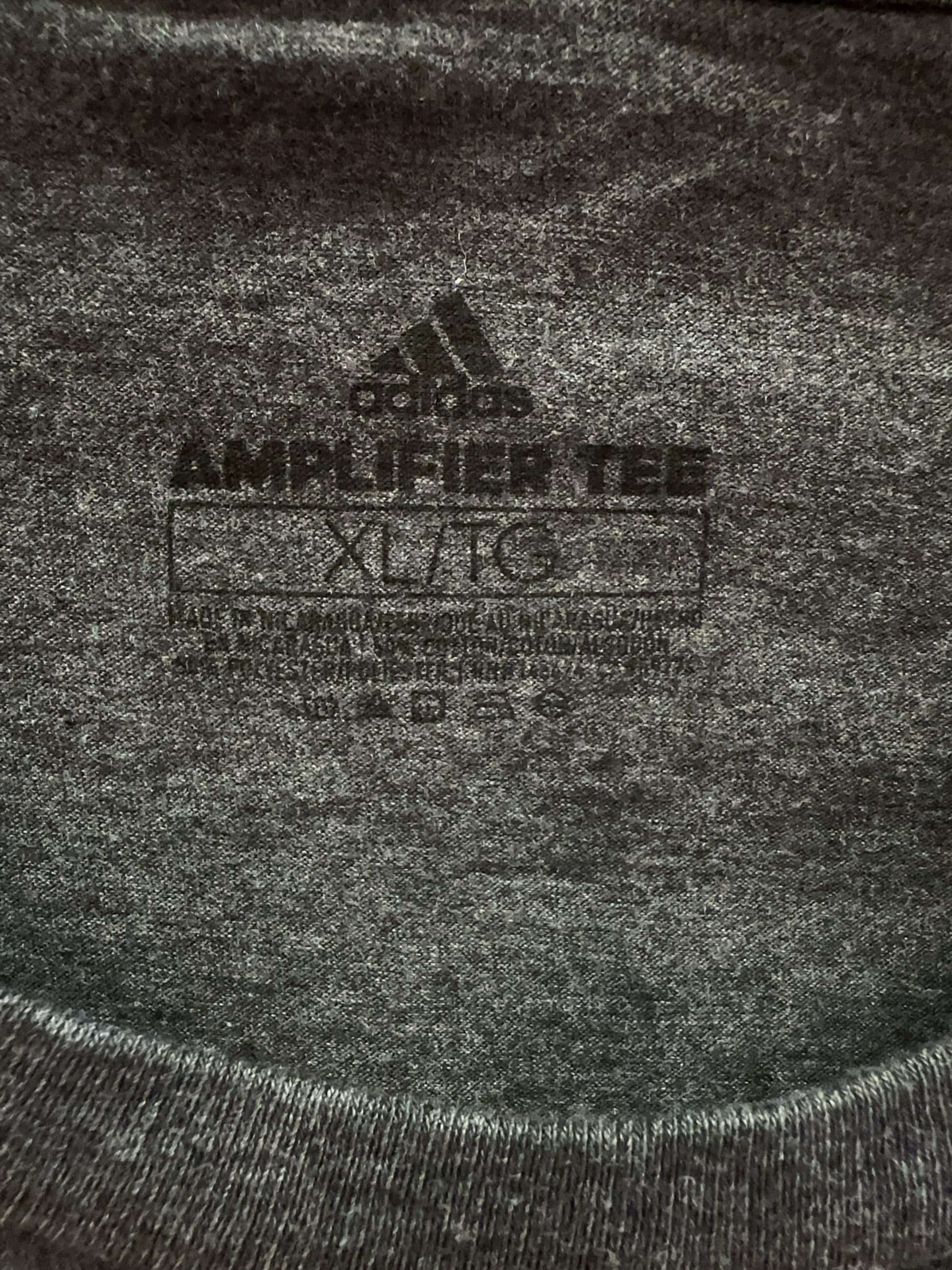 Adidas Dark Heather Gray Logo T-Shirt