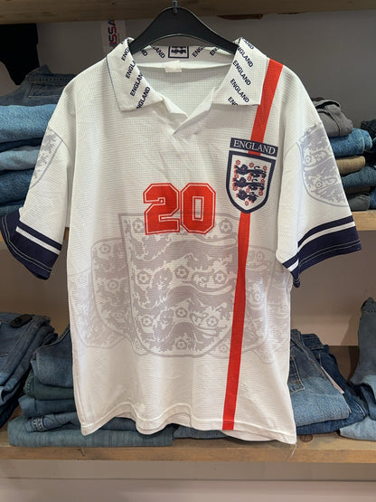 S - England Vintage Home Football Shirt Michael Owen 20