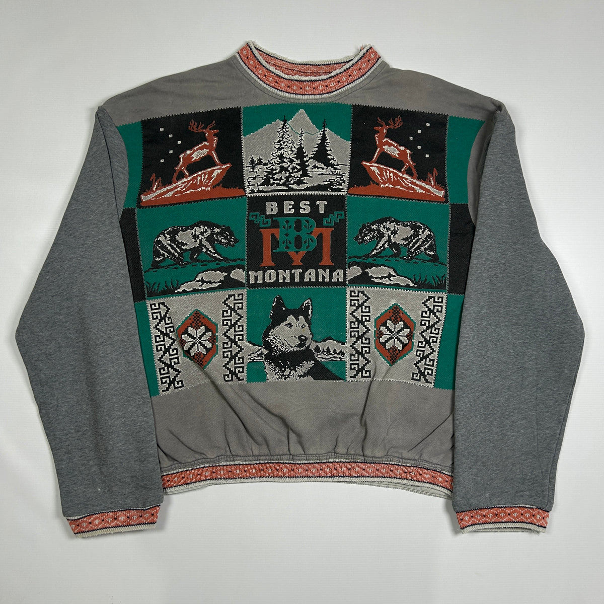 L - Vintage 1990's Best of Montana Southwestern Knit Sweater