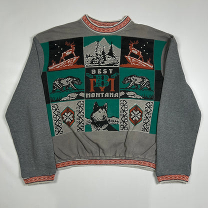 L - Vintage 1990's Best of Montana Southwestern Knit Sweater