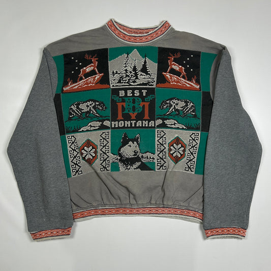 L - Vintage 1990's Best of Montana Southwestern Knit Sweater