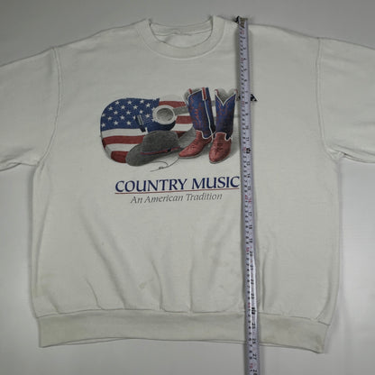 M - 1990's Country Music American Tradition Sweatshirt Made in Mexico
