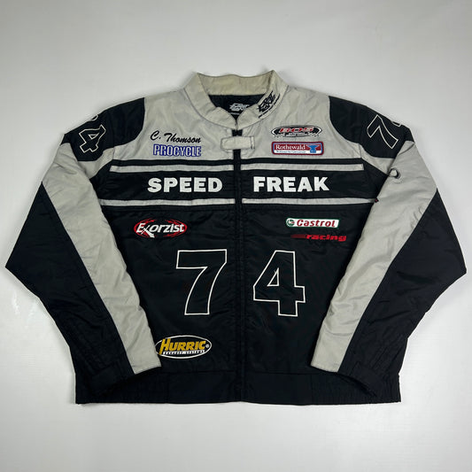 L - Vintage 1990's Fast Lane Racing Crew Jacket 74