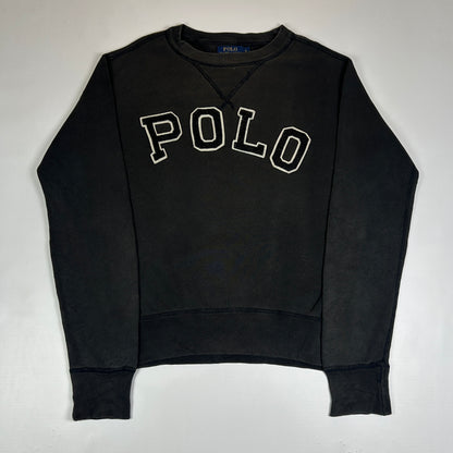 S - Vintage 2010's Polo Ralph Lauren Black Logo Crewneck Sweatshirt