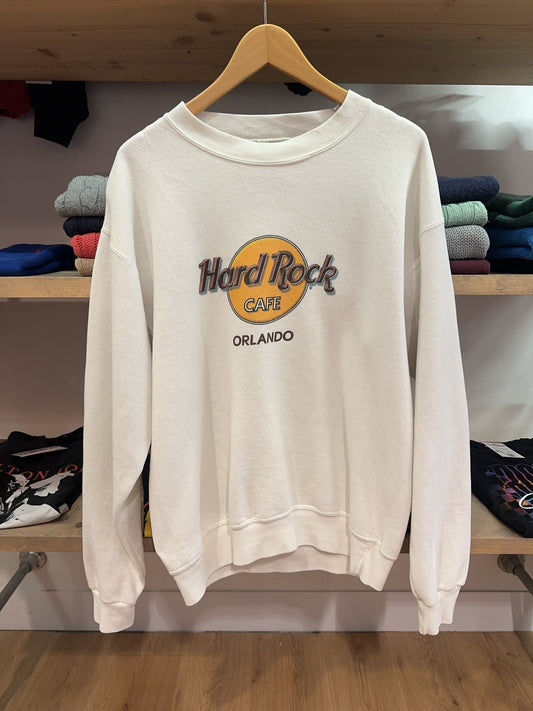Hard Rock Cafe Orlando White Crewneck Sweatshirt - L