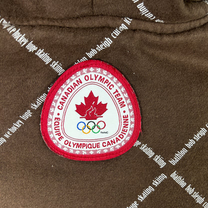 M - 2010's Canadian Olympic Team Brown Fleece Zip-Up Hoodie