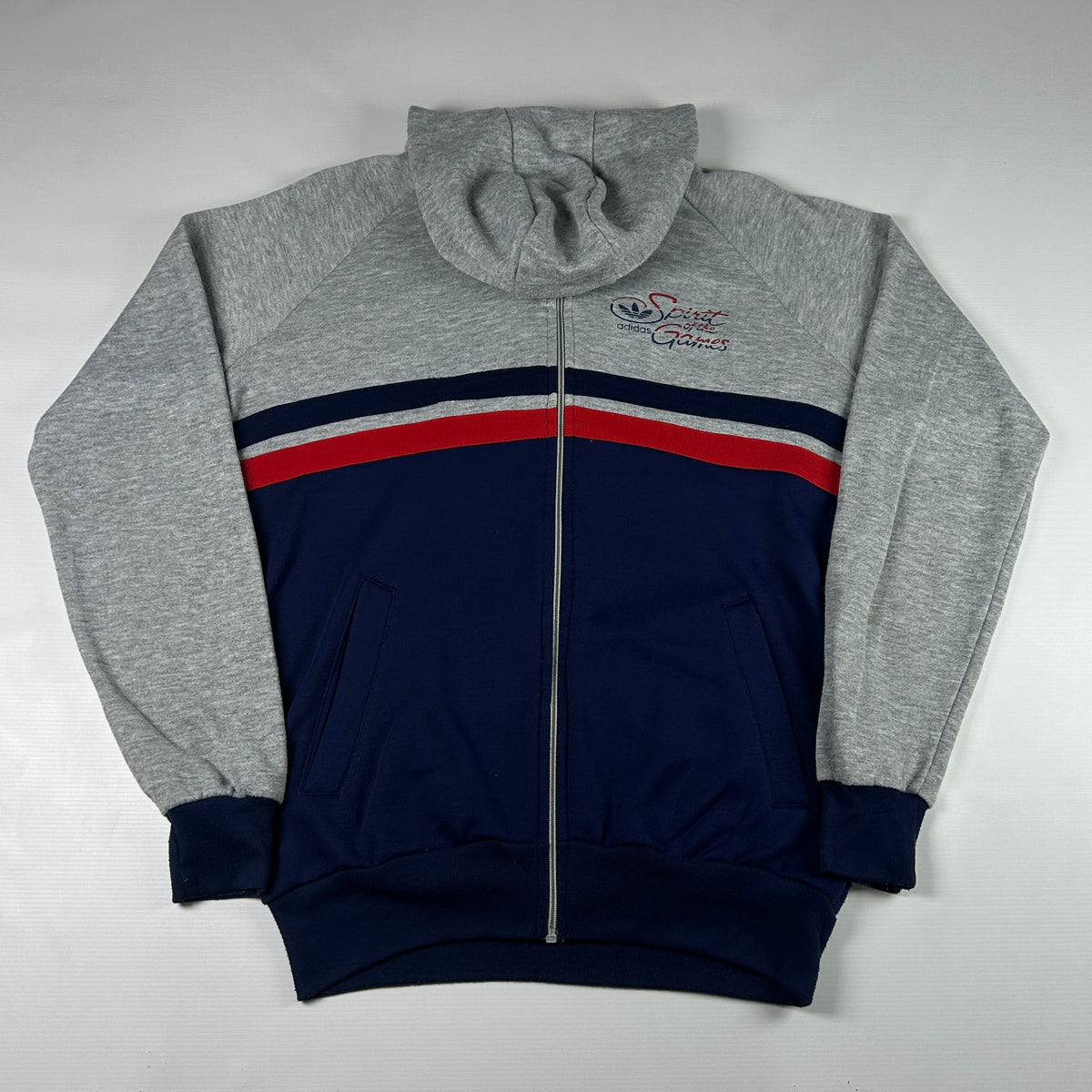 S - 1990's Adidas Spirit of the Games Colorblock Hooded Track Jacket