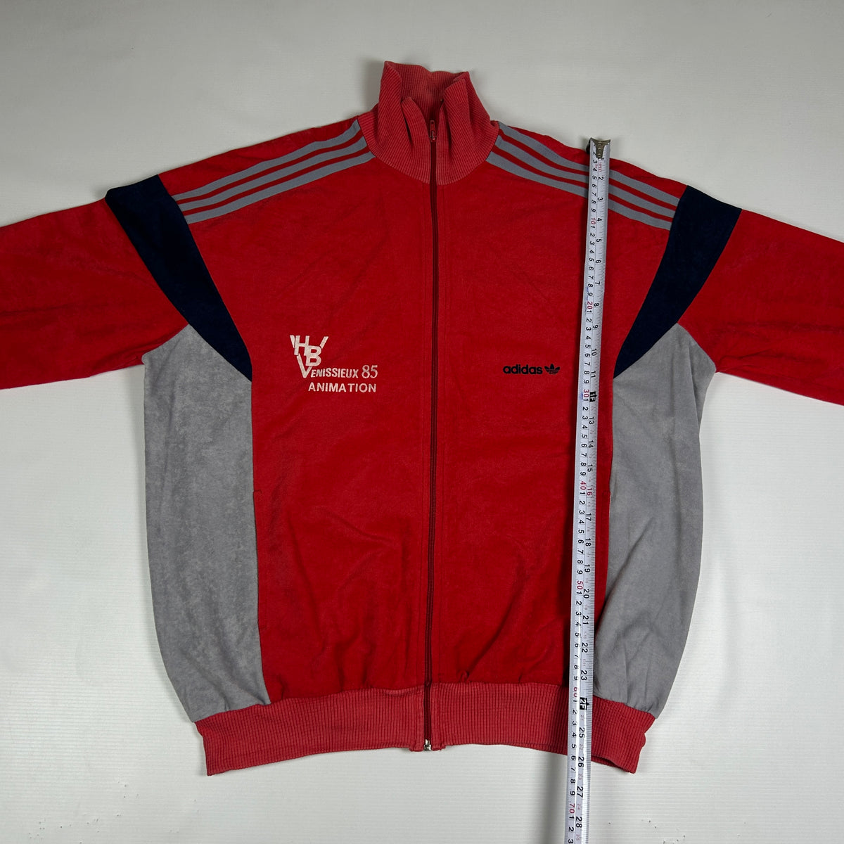 XL - 1985 Adidas Vintage Venissieux Zip Track Ventex Jacket