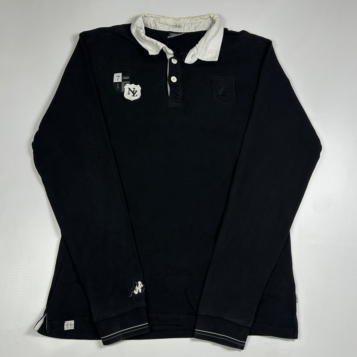 XL - Vintage 2000's Kappa NZ New Zealand Rugby Union Longsleeve Polo