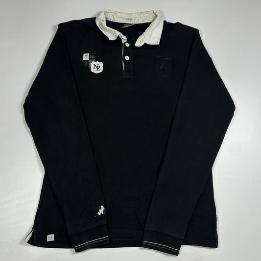 XL - Vintage 2000's Kappa NZ New Zealand Rugby Union Longsleeve Polo
