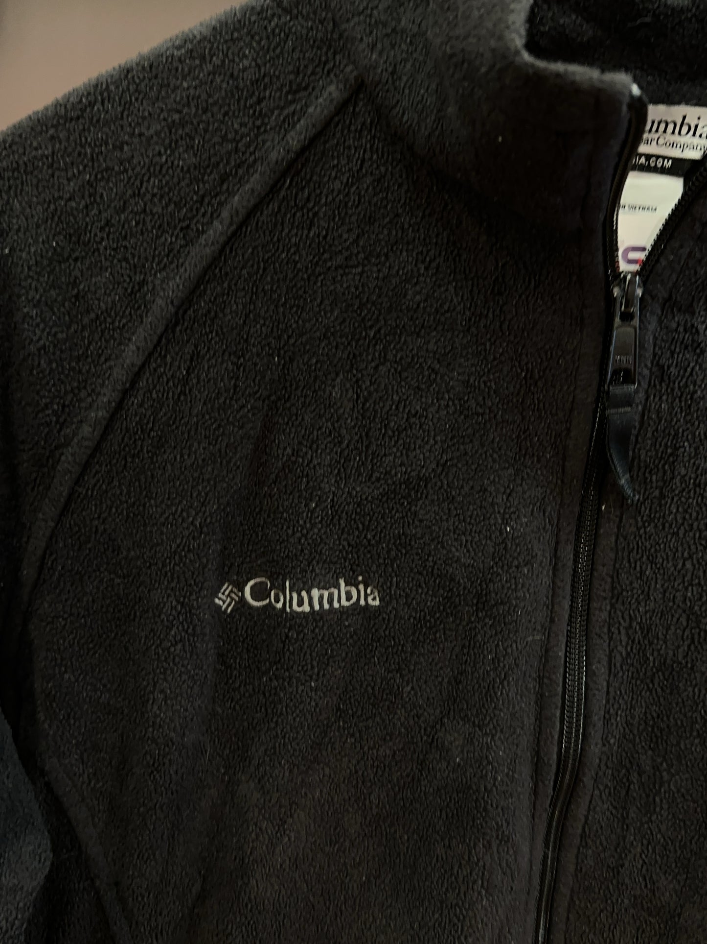 Columbia Black Full-Zip Fleece Jacket - XL