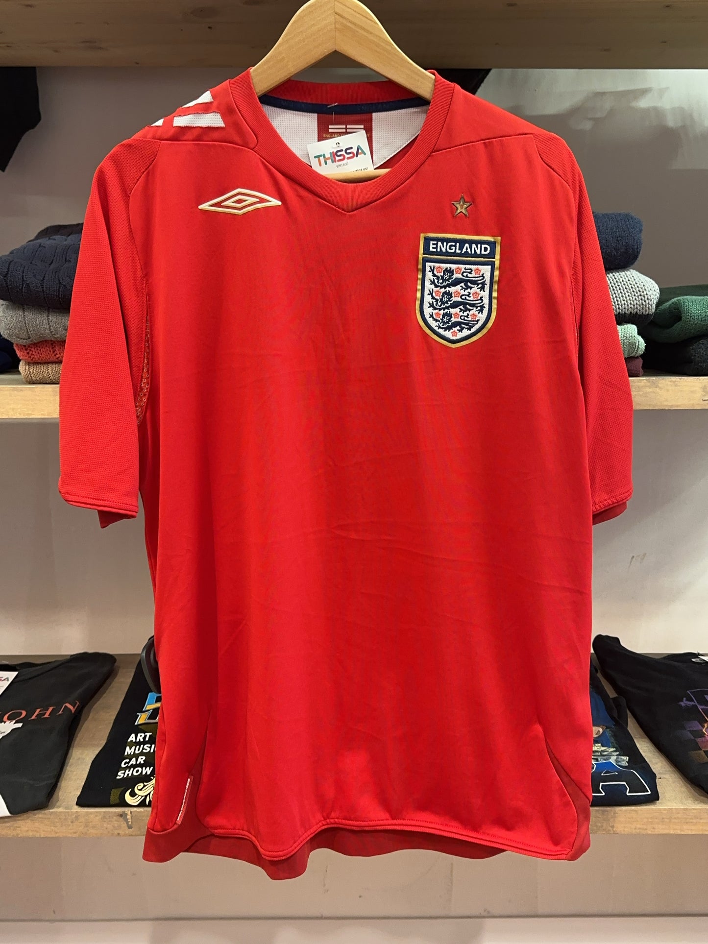 2006-2008 England Umbro Away Football Shirt - L
