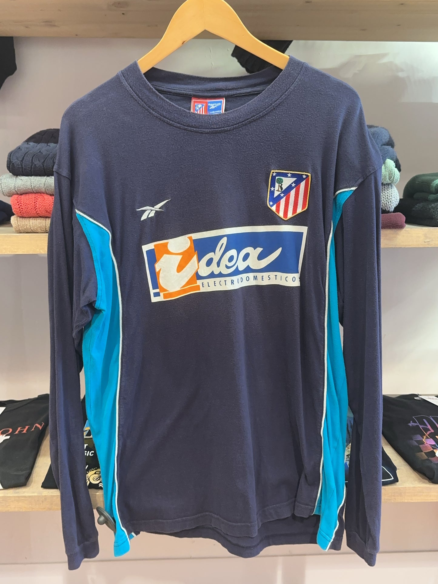 2000-01 Atletico Madrid Reebok Football Longsleeve Shirt - L