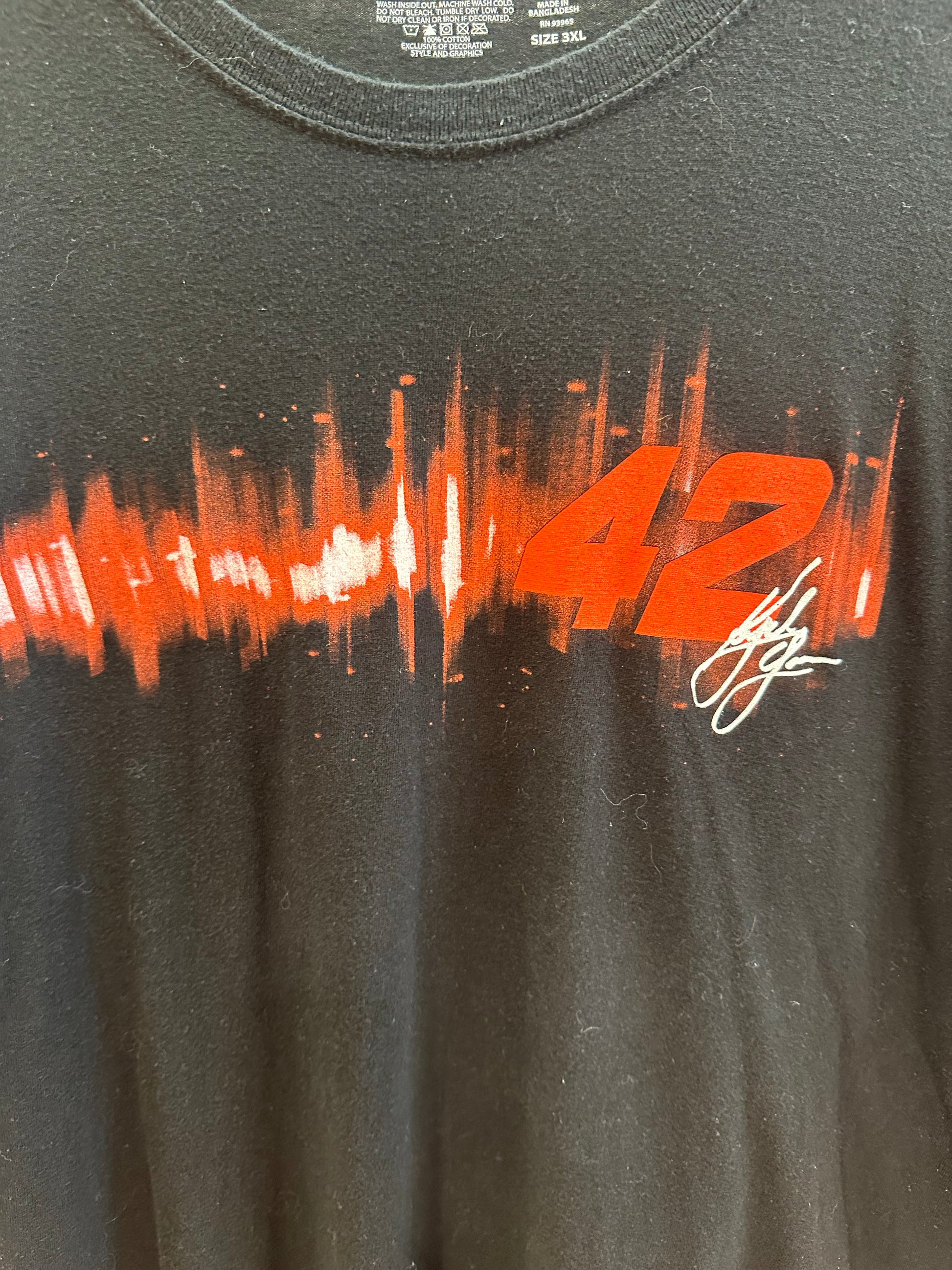 XXXL - Kyle Larson #42 Target NASCAR Chase Authentics Black T-Shirt 3XL