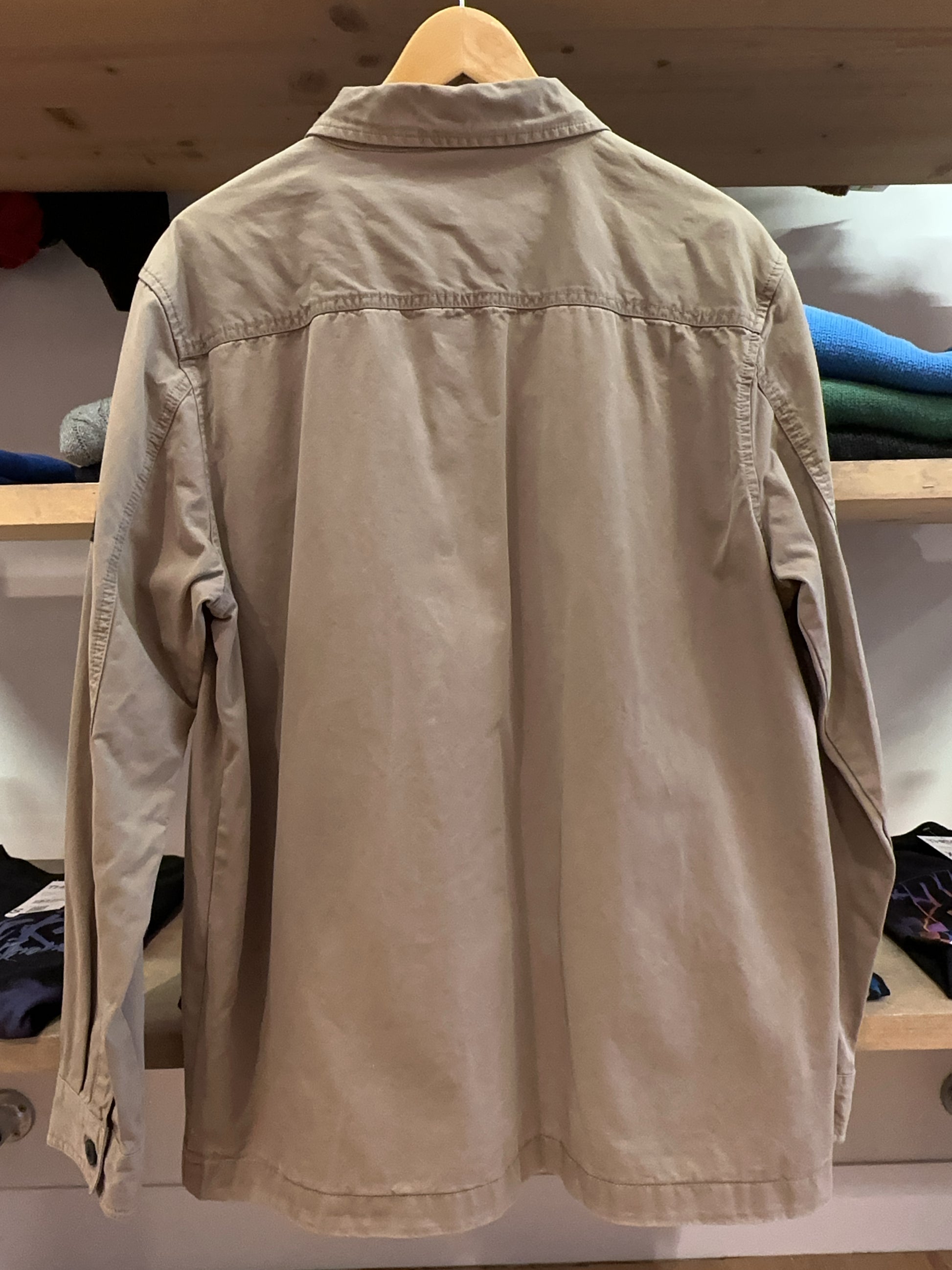 XL - Barbour International Beige Button-Up Overshirt Jacket
