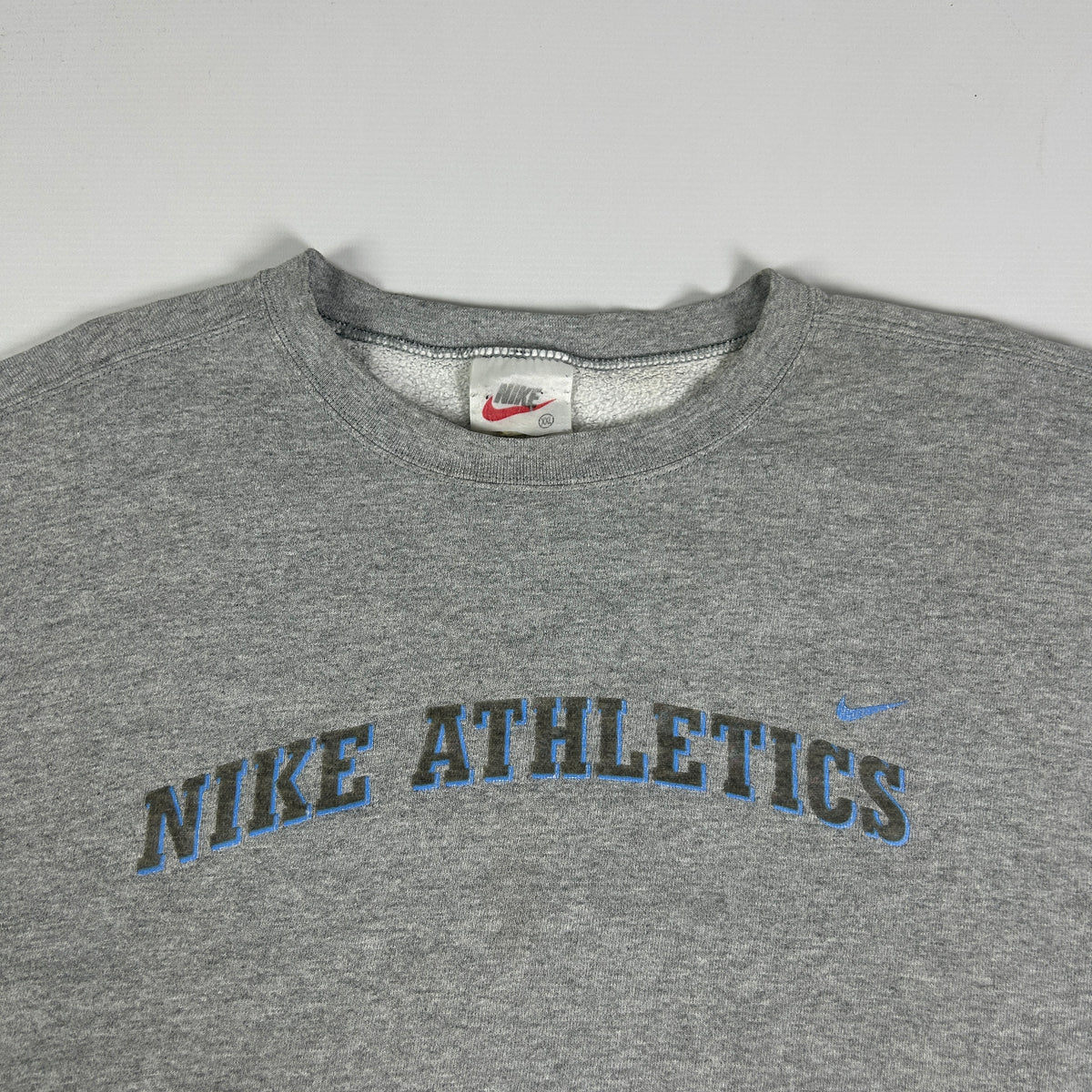 XXL - Vintage 1990's Nike Athletics Spellout White Tag Sweatshirt