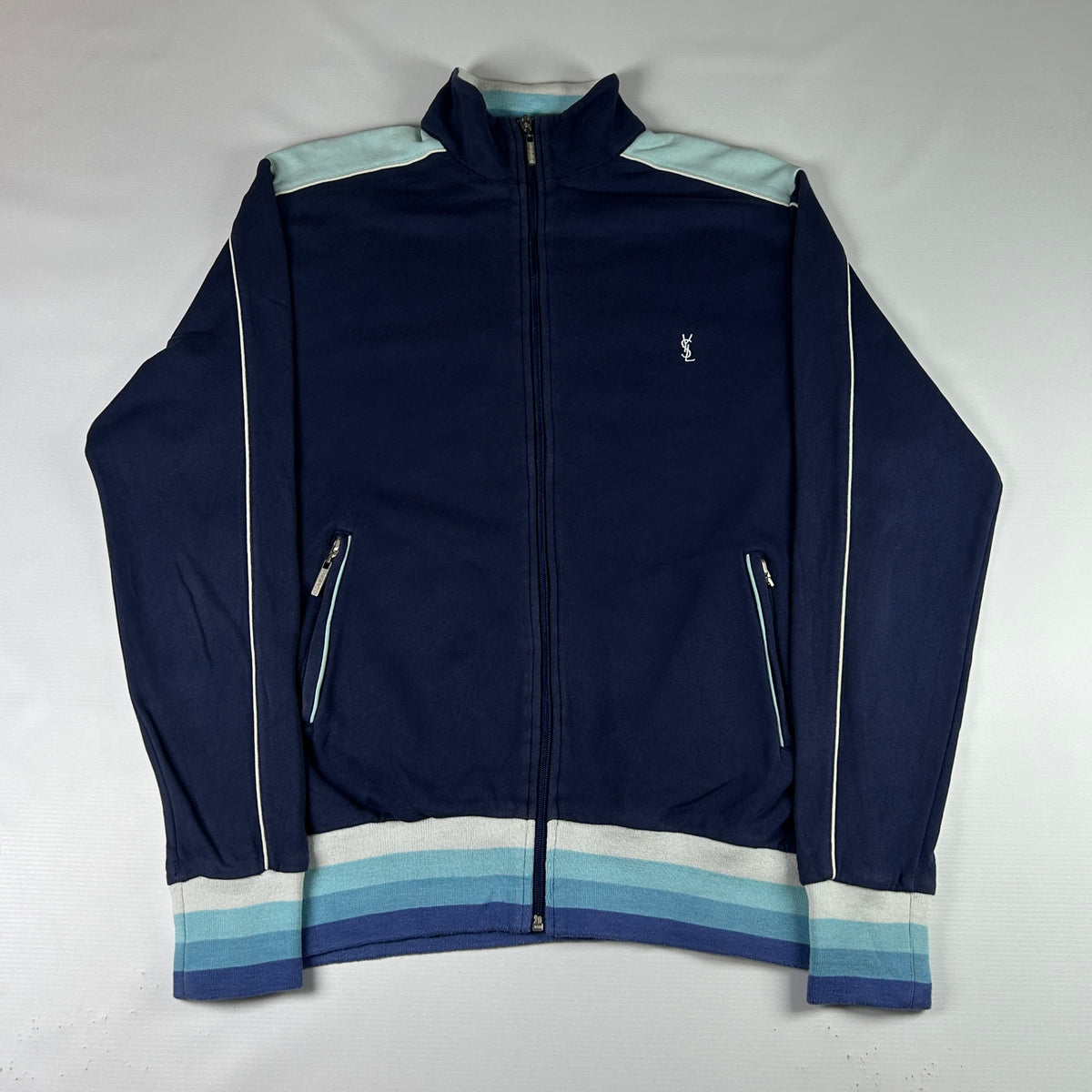 L - Vintage 2000s YSL Yves Saint Laurent Zip Up Sweatshirt