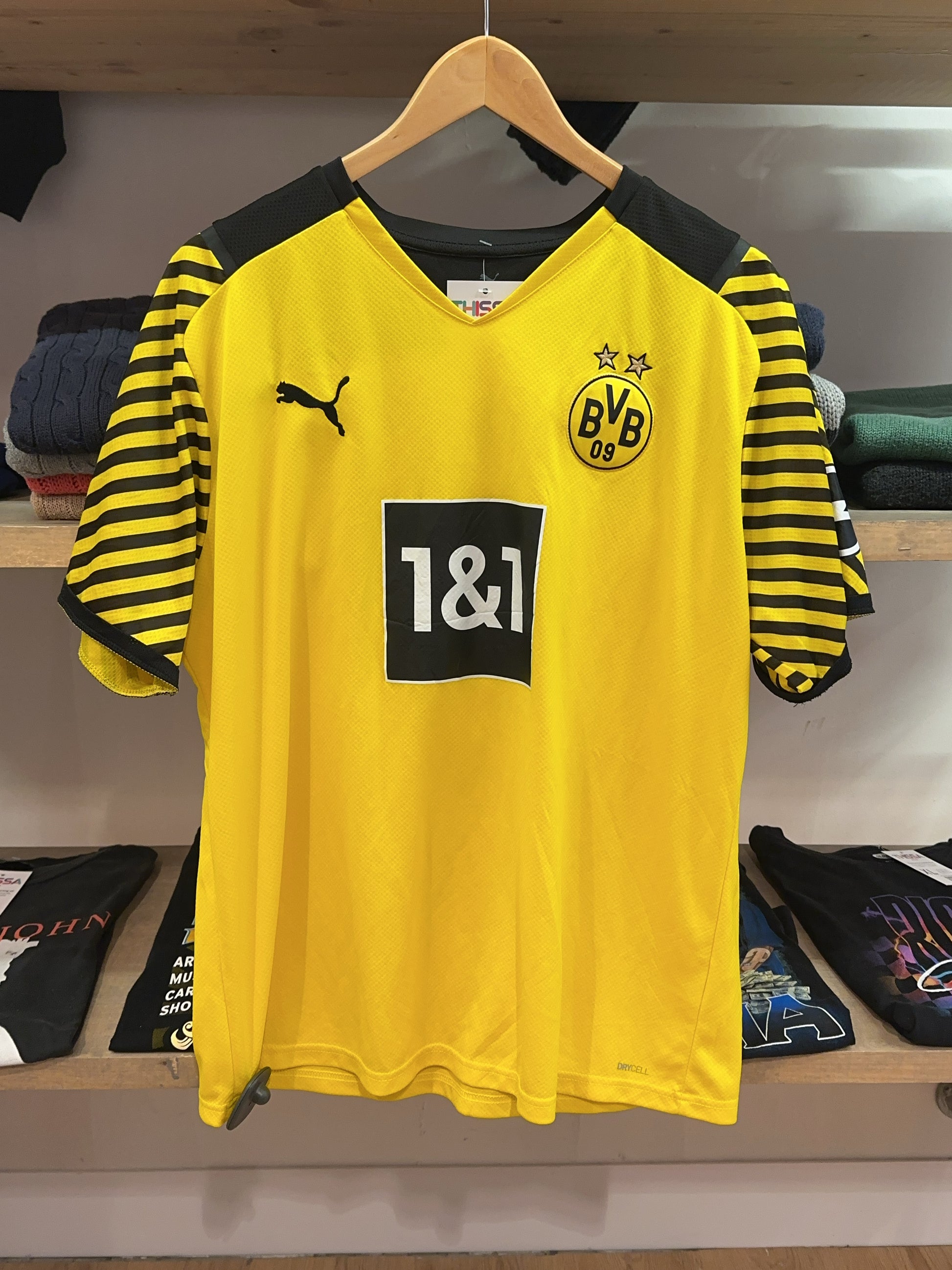 2021-2022 Borussia Dortmund Erling Haaland #9 Puma Home Football Shirt - XL