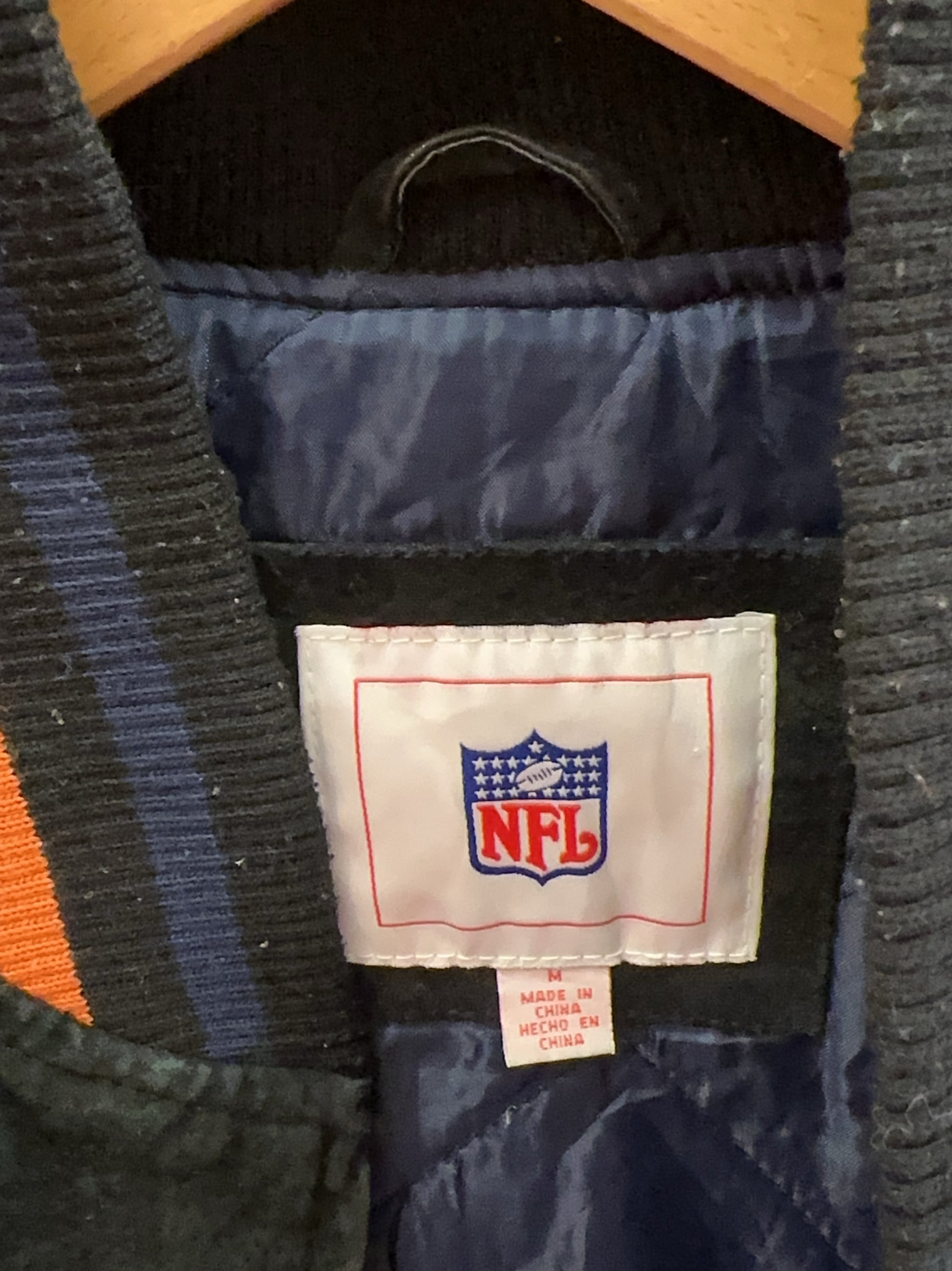 M - Vintage 2000's Chicago Bears NFL Vintage Leather Suede Bomber Jacket