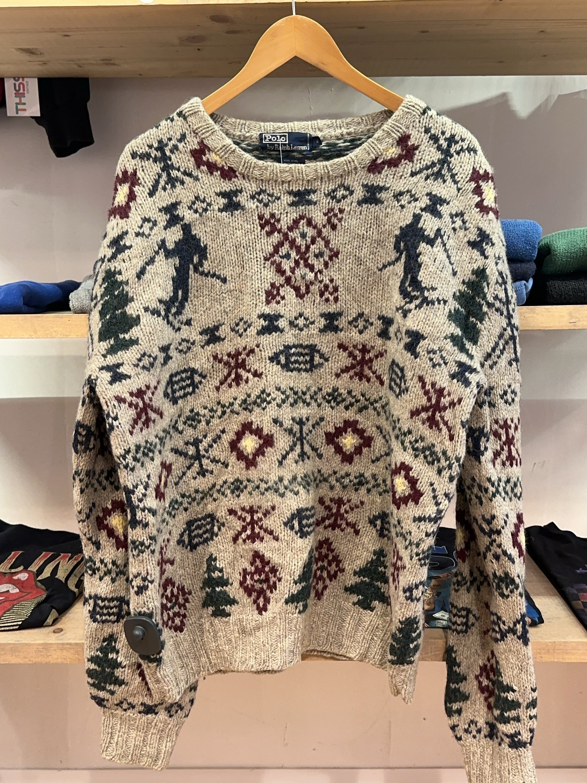 XL - 1990s Vintage Wool Ralph Lauren Cable Knit