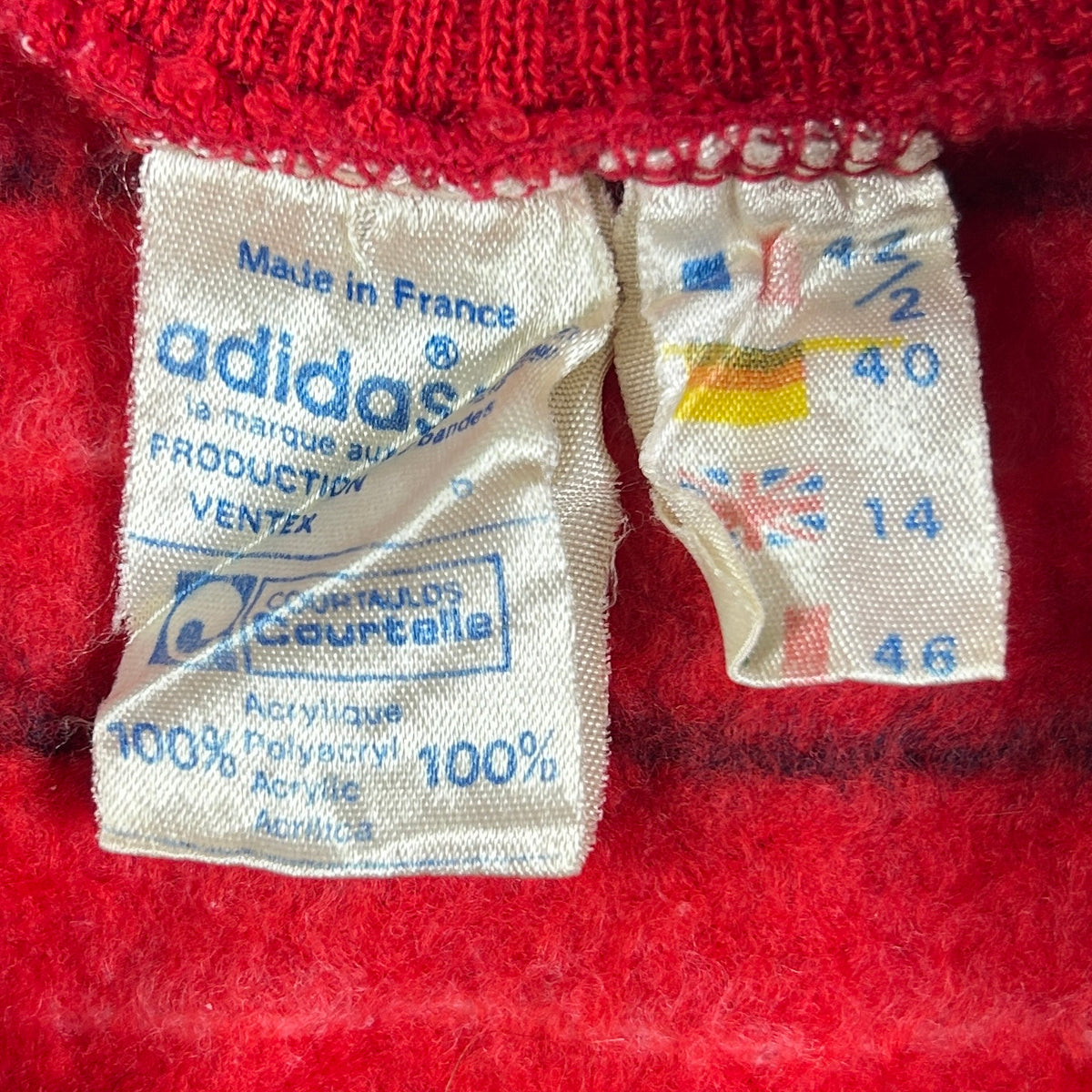 S - 1980's Vintage Adidas Stripes Ventex Sweatshirt