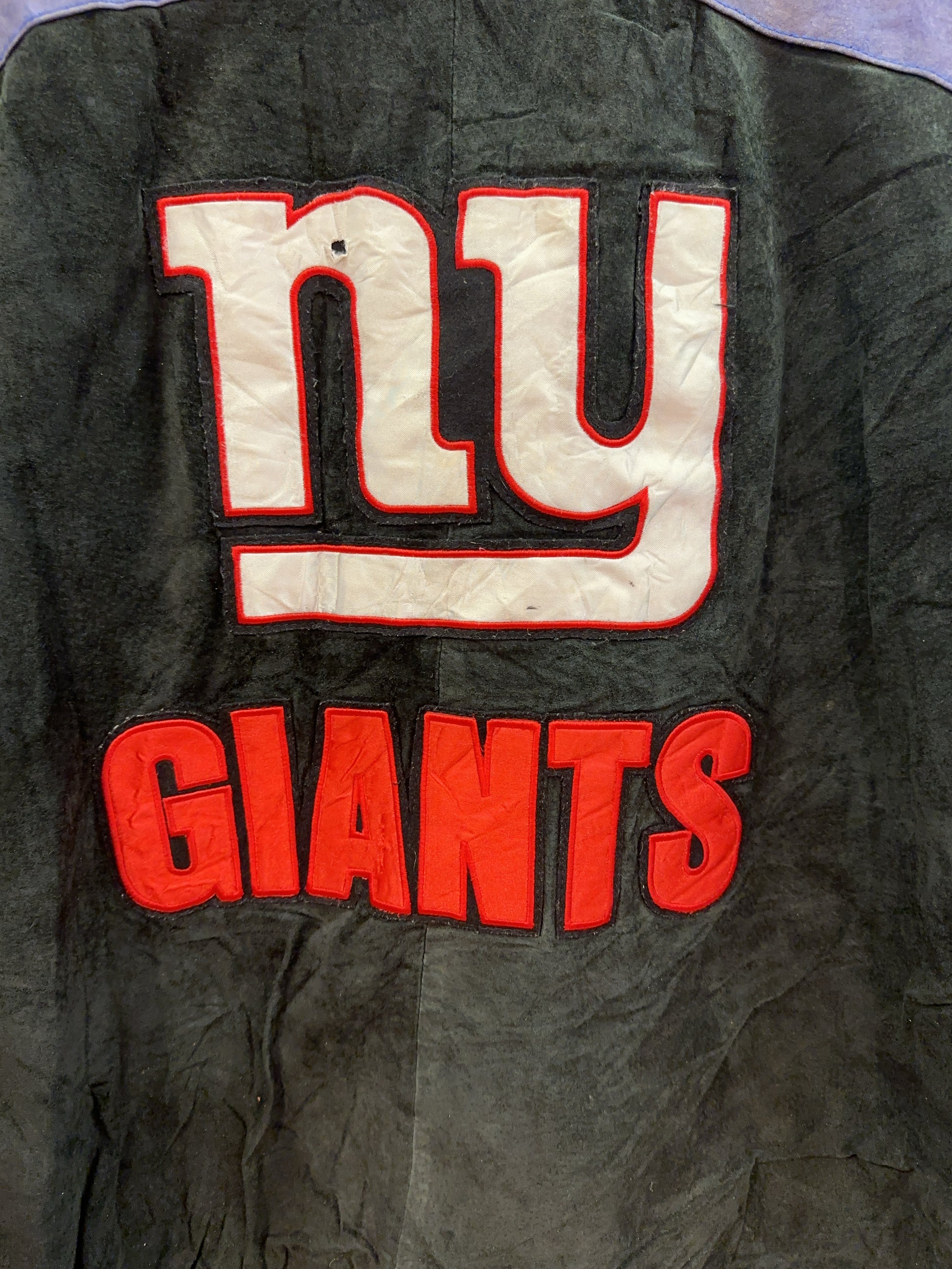 XXL - New York Giants NFL Vintage Varsity Jacket Suede Leather