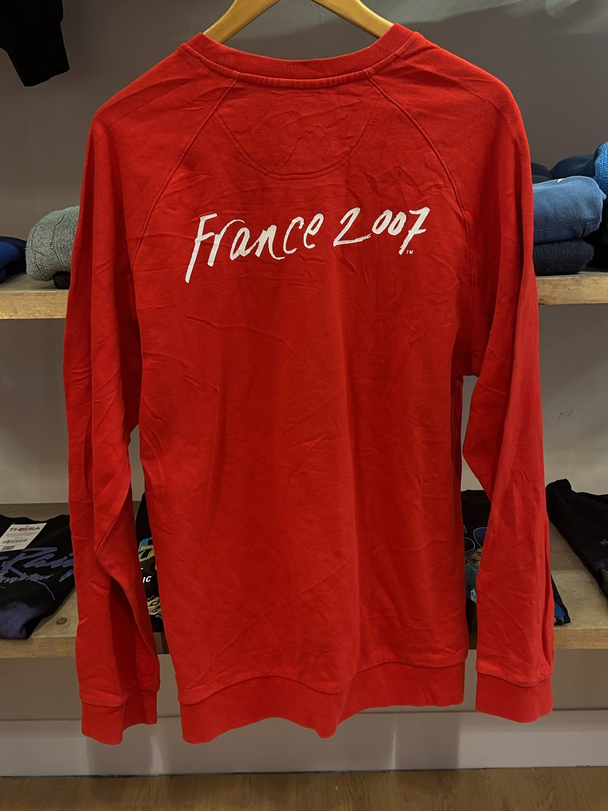 L - Vintage France 2007 Rugby Adidas Sweatshirt