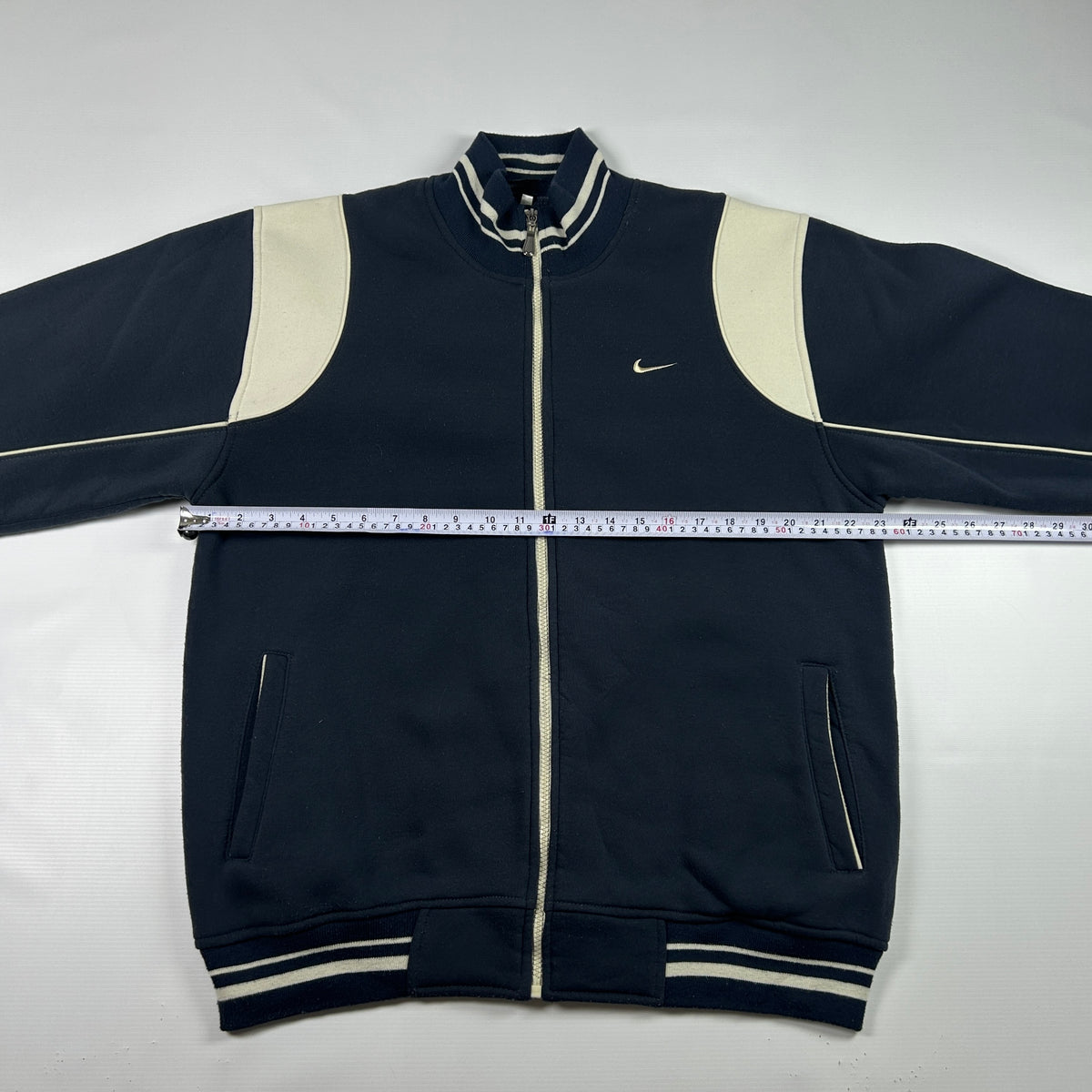 L - 1990's Nike Navy Zip-Up Track Jacket