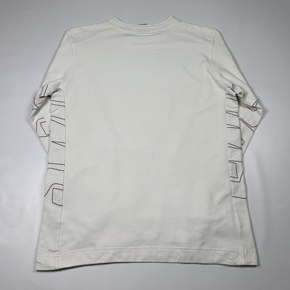 M - Nike 2000's White Long Sleeve Sweatshirt