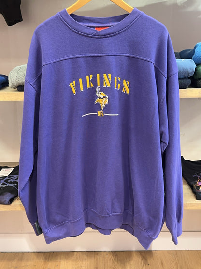 XXL - Vintage Minnesota Vikings Embroidered NFL Sweatshirt