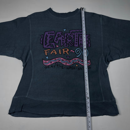 L - Earth Fair 1990's Seattle Washington Graphic Sweatshirt