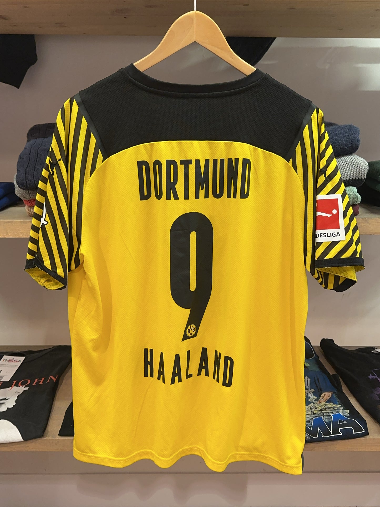 2021-2022 Borussia Dortmund Erling Haaland #9 Puma Home Football Shirt - XL