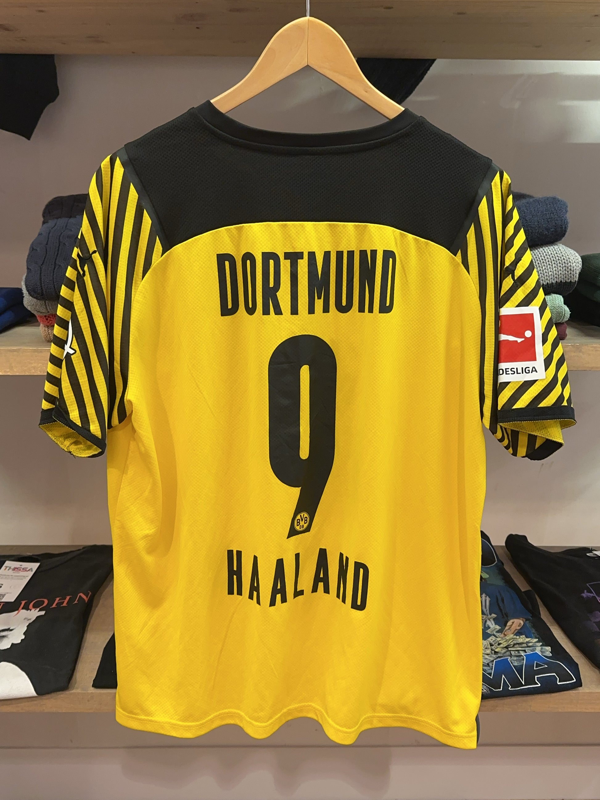 2021-2022 Borussia Dortmund Erling Haaland #9 Puma Home Football Shirt - XL