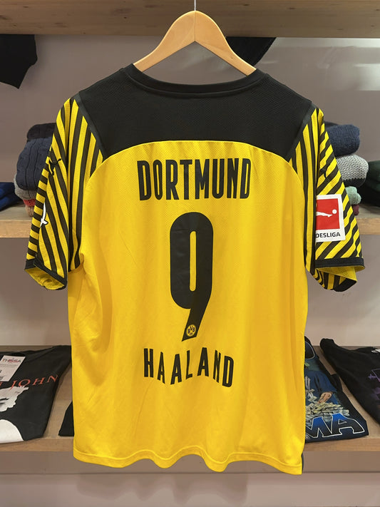 2021-2022 Borussia Dortmund Erling Haaland #9 Puma Home Football Shirt - XL