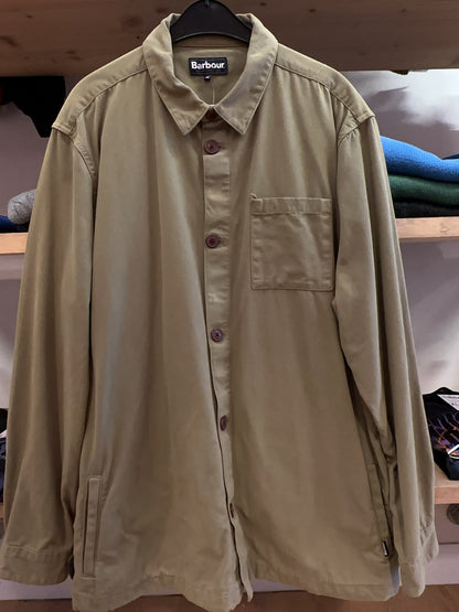 XXL - Barbour Beige Button-Up Overshirt Jacket