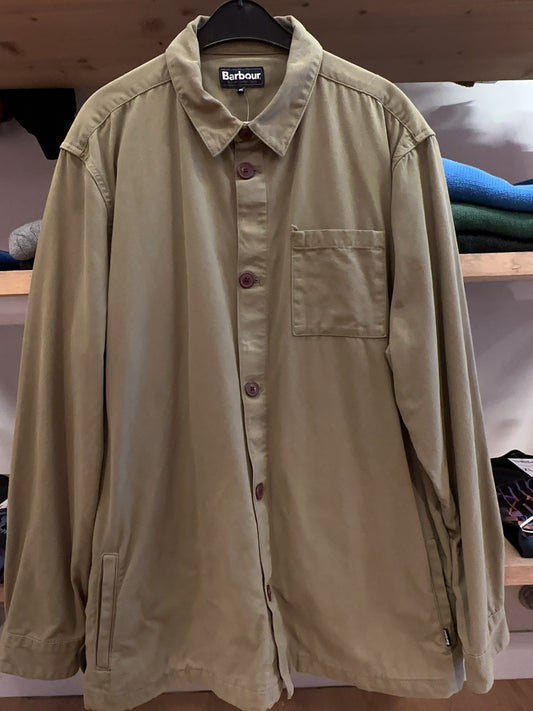 XXL - Barbour Beige Button-Up Overshirt Jacket