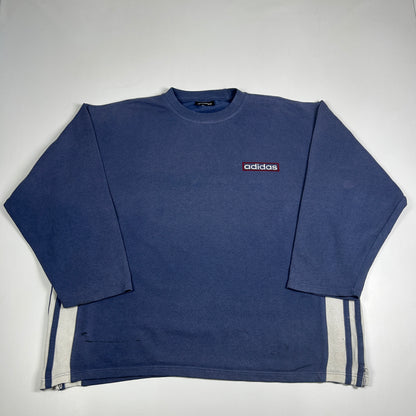 XXL - Vintage 1990's Adidas Brand with the three stripes Sweatshirt