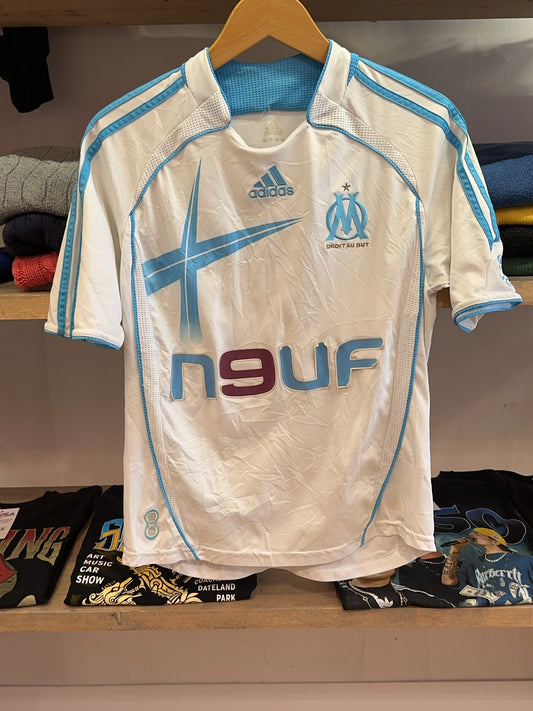 2006-2007 Olympique de Marseille Adidas Home Football Shirt - L