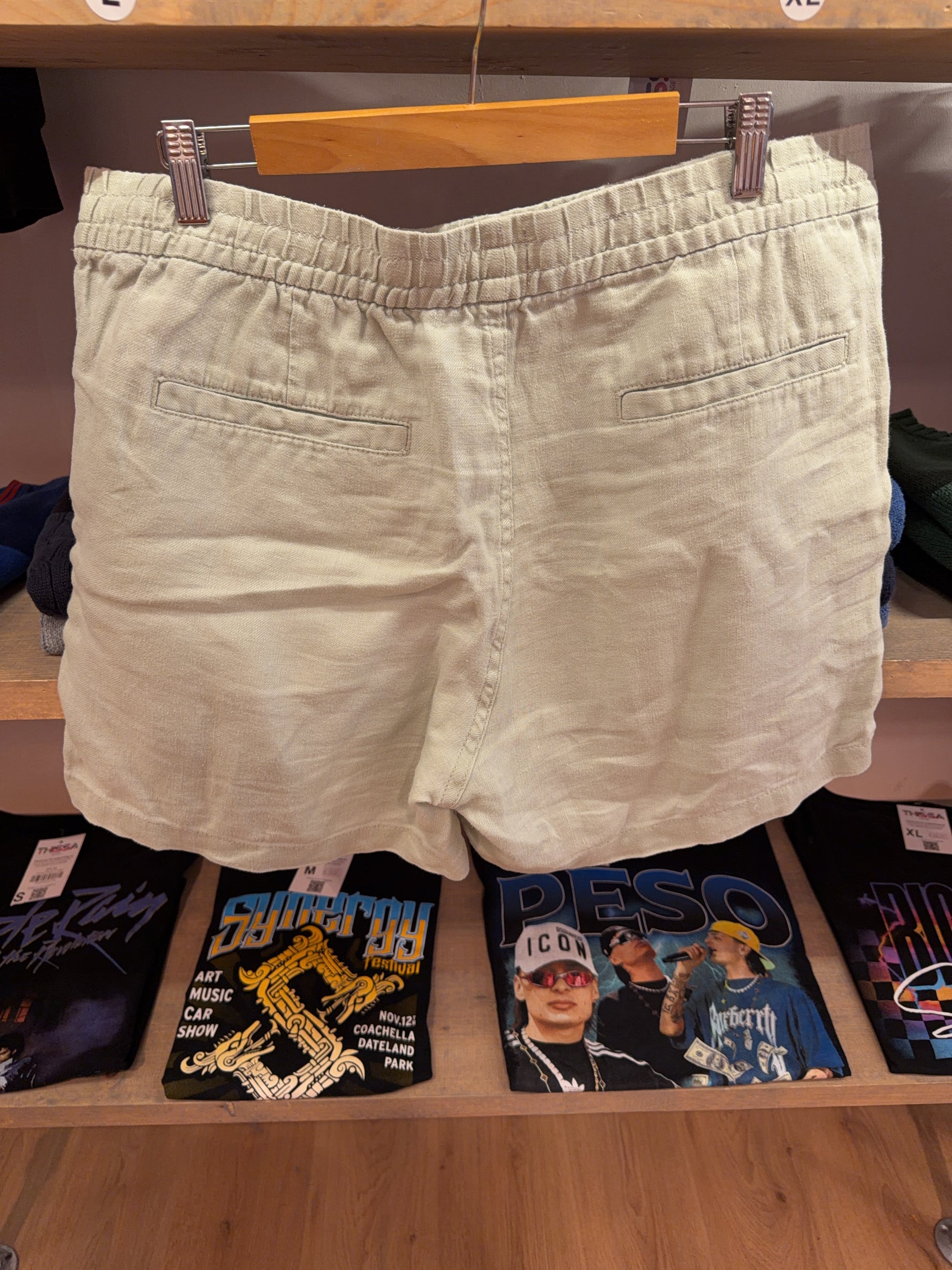 L - H&M Linen Shorts