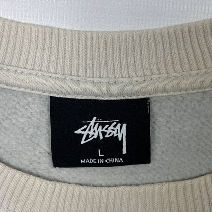 L - Stüssy 2000's Beige Crewneck Sweatshirt