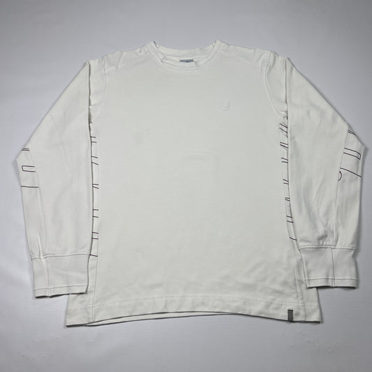 M - Nike 2000's White Long Sleeve Sweatshirt