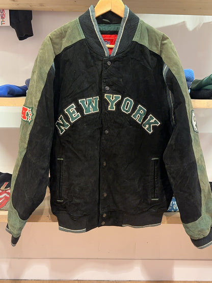M - Vintage 1990's New York Jets NFL Suede / Leather Jacket