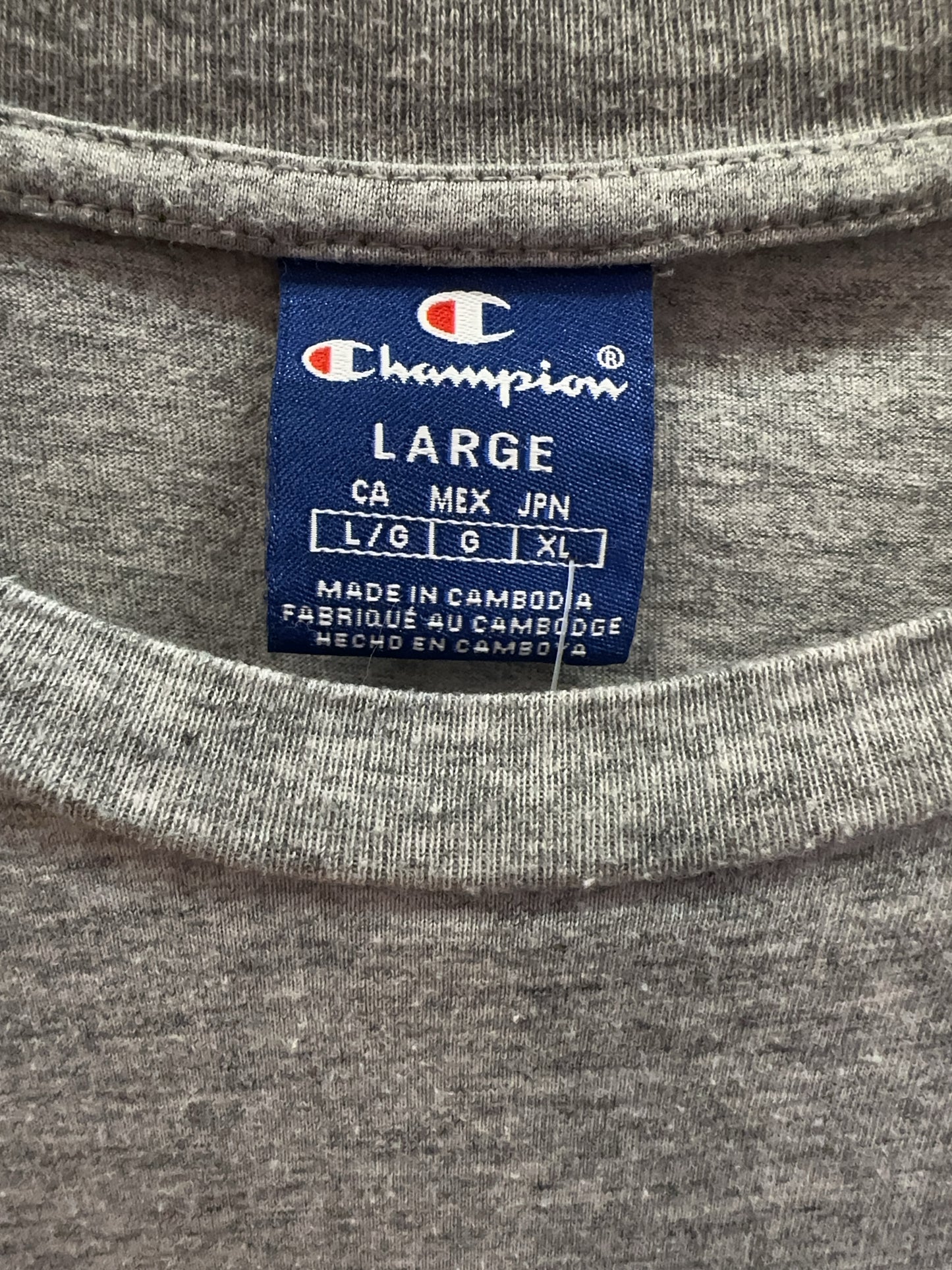 Champion Script Logo Heather Gray T-Shirt