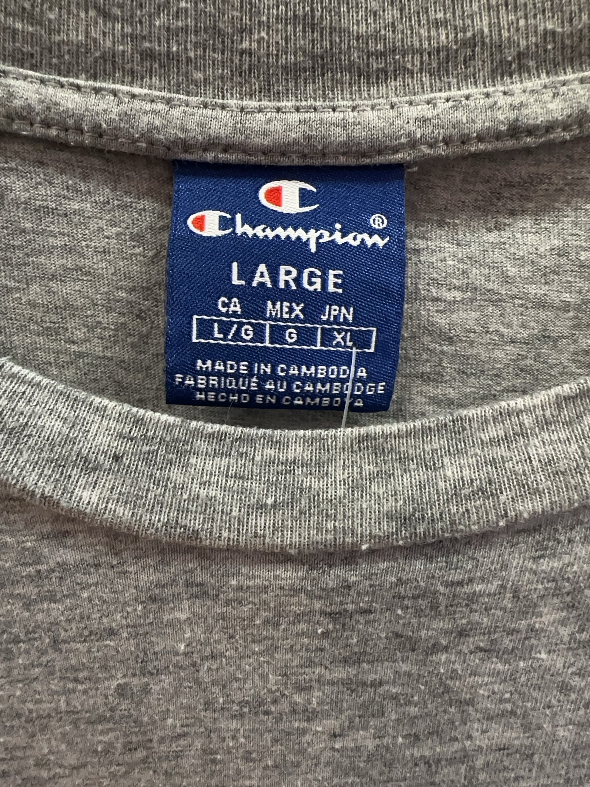 Champion Script Logo Heather Gray T-Shirt