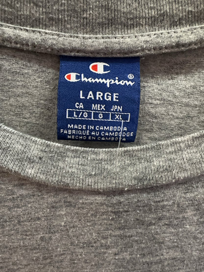 Champion Script Logo Heather Gray T-Shirt